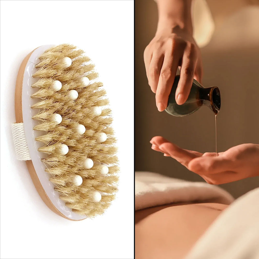 Dry Brush Body - فرشاة الجسم 2 في 1 للبشرة